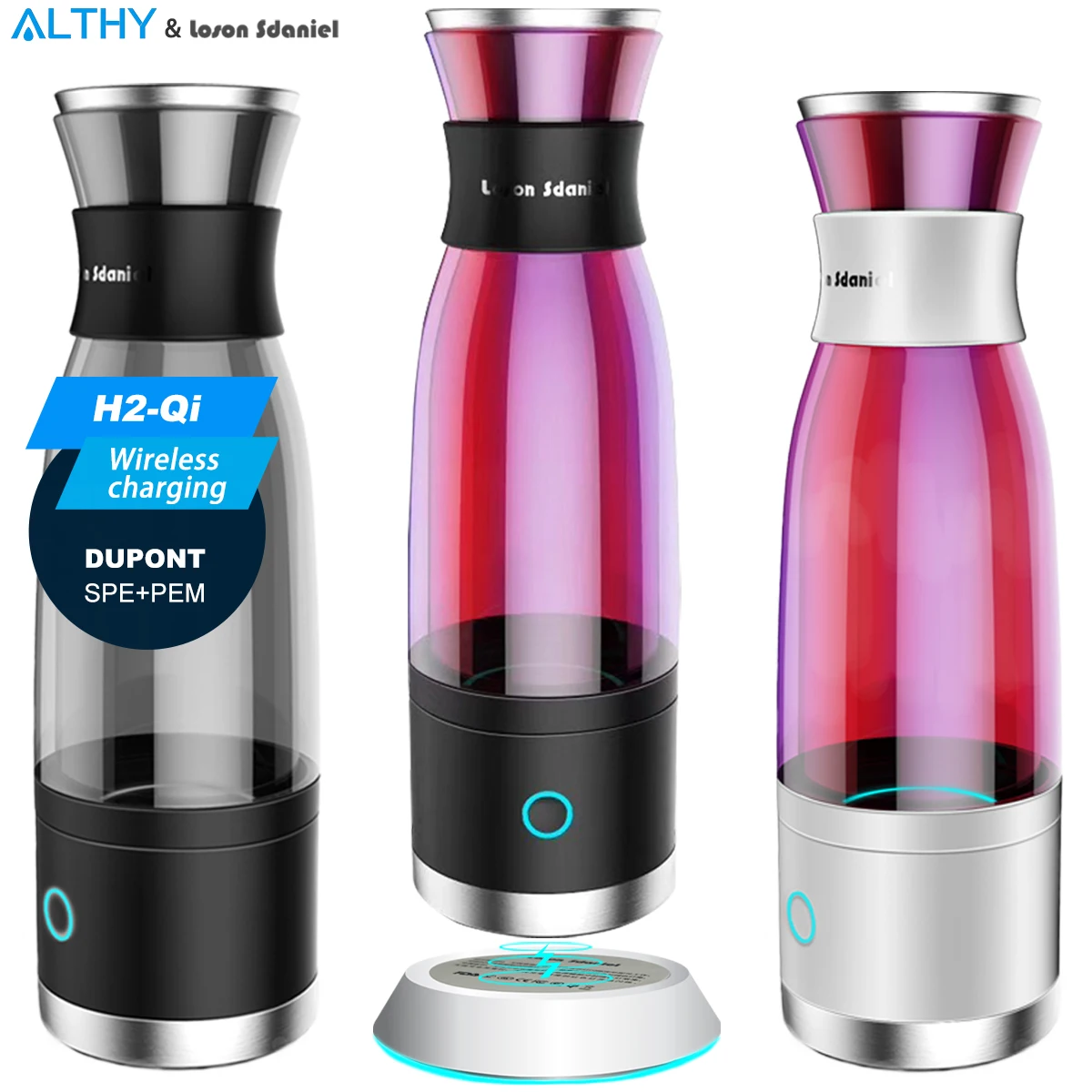 QI wireless charging Hydrogen Rich Water Generator Bottle DuPont SPE PEM Dual Chamber H2 Maker lonizer Electrolysis Cup
QI wireless charging Hydrogen Rich Water Generator Bottle DuPont SPE PEM Dual Chamber H2 Maker lonizer Electrolysis Cup