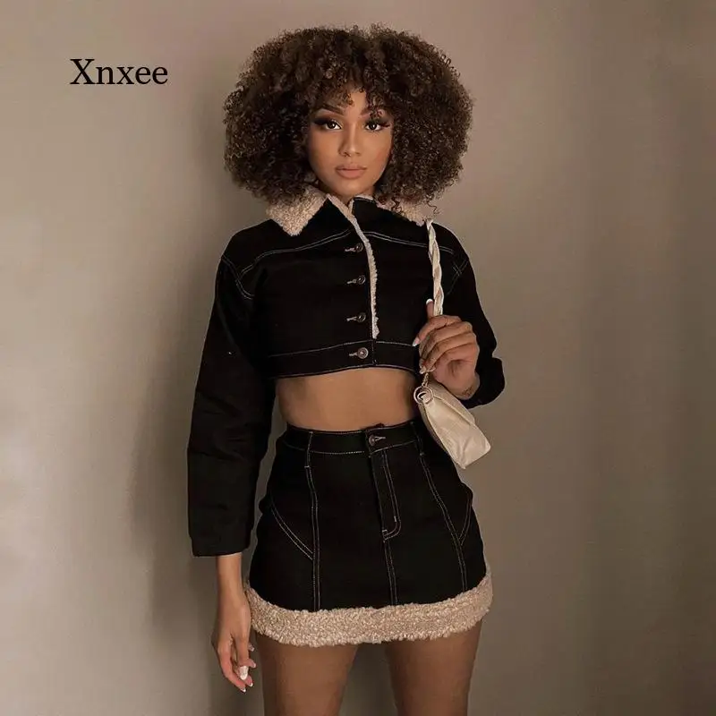 Lamb Wool Stitching Denim Skirt E Girl Style Autumn and Winter New Women's Wear Pure Slim High Waist Hip Fashion Denim Skirt
Lamb Wool Stitching Denim Skirt E Girl Style Autumn and Winter New Women's Wear Pure Slim High Waist Hip Fashion Denim Skirt