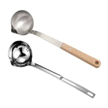 OOTDTY Stainless Steel Oil Filter Spoon Grease Scoop Colander Soup Separation Wooden Handle Kitchen Gadgets Cooking Tools
OOTDTY Stainless Steel Oil Filter Spoon Grease Scoop Colander Soup Separation Wooden Handle Kitchen Gadgets Cooking Tools