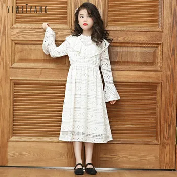 New Autumn Teenage Girls Clothing Round Neck Long Sleeves Girls Dress Sweet Hollow Lace White Princess Dress Mom Daughter Dress
New Autumn Teenage Girls Clothing Round Neck Long Sleeves Girls Dress Sweet Hollow Lace White Princess Dress Mom Daughter Dress