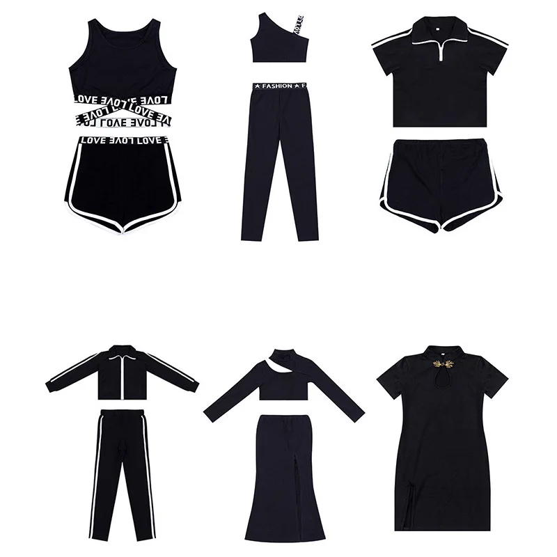 Children Jazz Dance Practice Clothes 16 Style Black Training Clothes Modern Hip Hop Dance Costume Logo Can Be Customized DQL5082
Children Jazz Dance Practice Clothes 16 Style Black Training Clothes Modern Hip Hop Dance Costume Logo Can Be Customized DQL5082