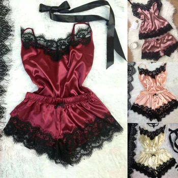 New Pijamas Women Summer Sexy nighty Camisole Bow Shorts Top Slingerie Femme sexy Velvet Pajamas Satin Sleepwear Lingerie Set
New Pijamas Women Summer Sexy nighty Camisole Bow Shorts Top Slingerie Femme sexy Velvet Pajamas Satin Sleepwear Lingerie Set