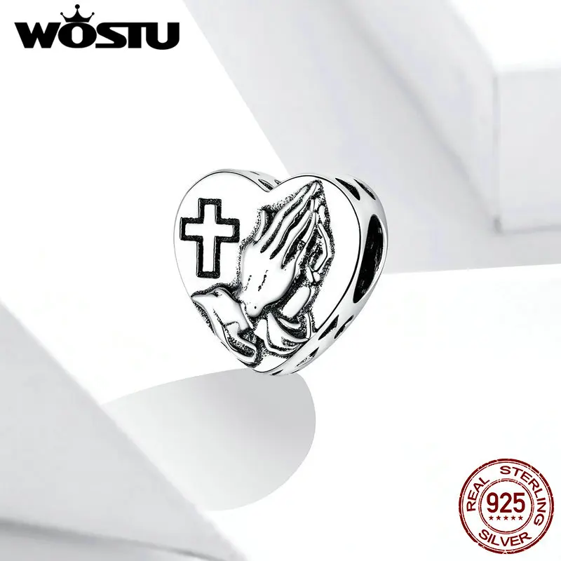 Wostu Oxidized Retro Pray For Love Charm fit Original Bracelets & Bangle 925 Sterling Silver Fine Jewelry BDX317
Wostu Oxidized Retro Pray For Love Charm fit Original Bracelets & Bangle 925 Sterling Silver Fine Jewelry BDX317
