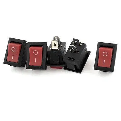 5pcs AC 10A 125V 6A 250V 2 Position 2 Pin Panel Mounting SPST Rocker Switch
5pcs AC 10A 125V 6A 250V 2 Position 2 Pin Panel Mounting SPST Rocker Switch