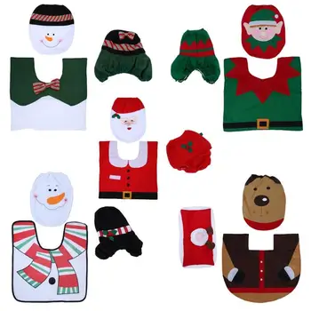 3pcs Toilet Seat Cover Rug Feet Pad Water Tank Cover Bathroom Set Christmas
3pcs Toilet Seat Cover Rug Feet Pad Water Tank Cover Bathroom Set Christmas