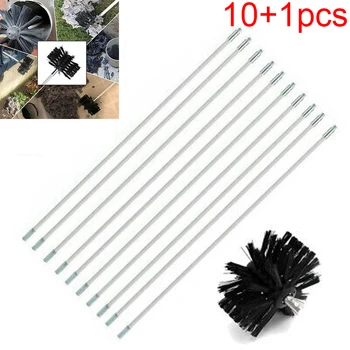 11pcs Brush Rod Kit Nylon bristle Household Cleaner Chimney Sweeping Tool Attachment
11pcs Brush Rod Kit Nylon bristle Household Cleaner Chimney Sweeping Tool Attachment