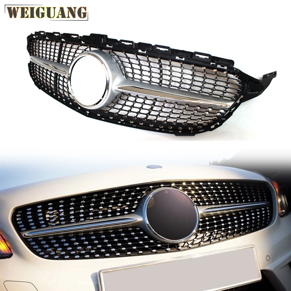 For MercedesMB C-W205 Grille grill gloss black chromium styling amg ABS C class W205+02 2015+ Diamonds Front grille without logo
For MercedesMB C-W205 Grille grill gloss black chromium styling amg ABS C class W205+02 2015+ Diamonds Front grille without logo