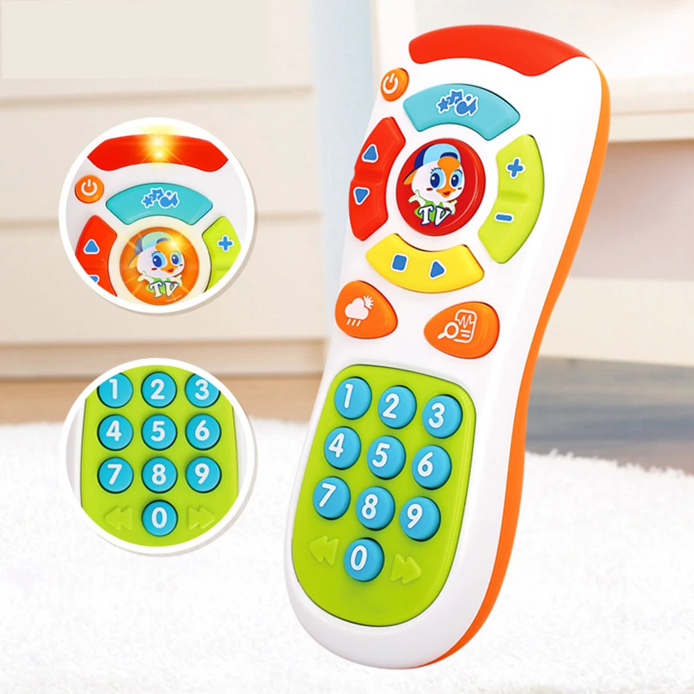 Luminous Toys Remote control phone toy music sound light flash attract baby attention Language Electric Click Kid Education gift
Luminous Toys Remote control phone toy music sound light flash attract baby attention Language Electric Click Kid Education gift