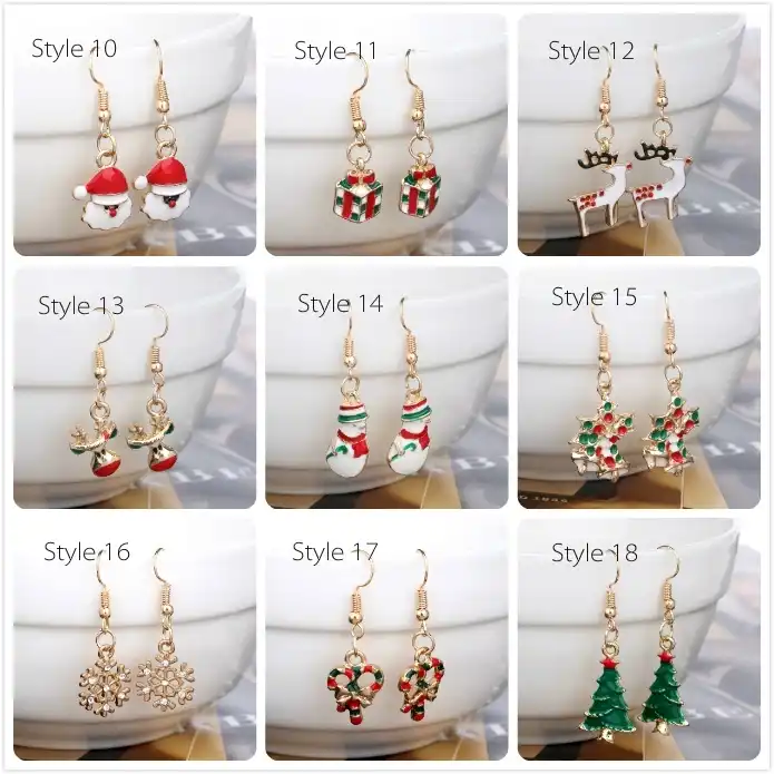 gift for girl christmas tree bell socks elk snowman snowflake