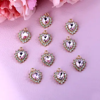 10Pieces Charms Heart Crystal Shining Rhinestone Love Pendant Wholesale For Jewelry Accessories Supplies Neckalce DIY Handmade
10Pieces Charms Heart Crystal Shining Rhinestone Love Pendant Wholesale For Jewelry Accessories Supplies Neckalce DIY Handmade