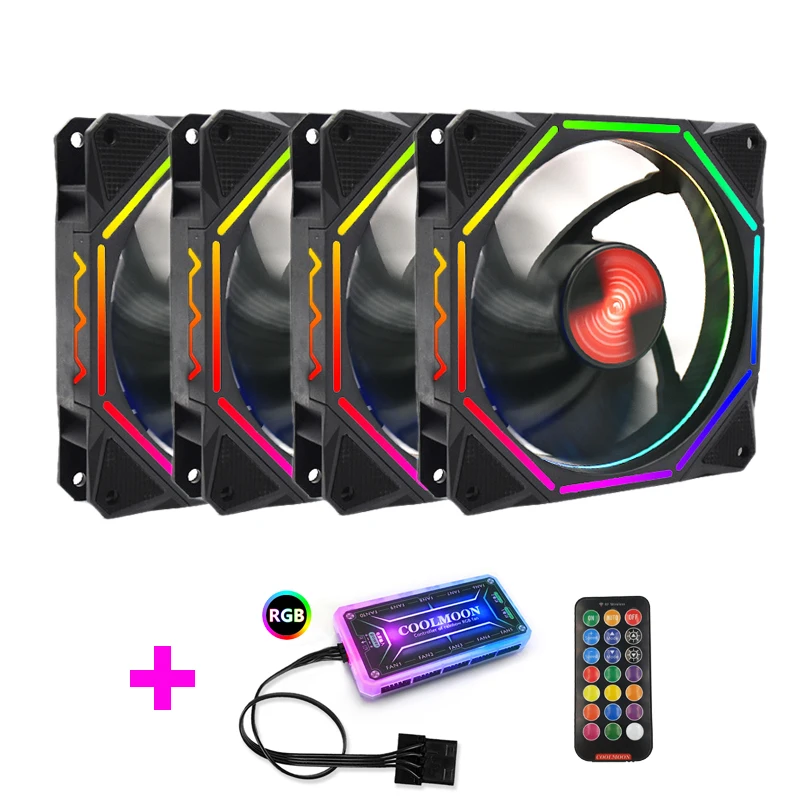 Coolmoon LN RGB Fan with IR Remote Quiet 120mm Computer Case CPU Cooler and Radiator RGB Case Fans
Coolmoon LN RGB Fan with IR Remote Quiet 120mm Computer Case CPU Cooler and Radiator RGB Case Fans