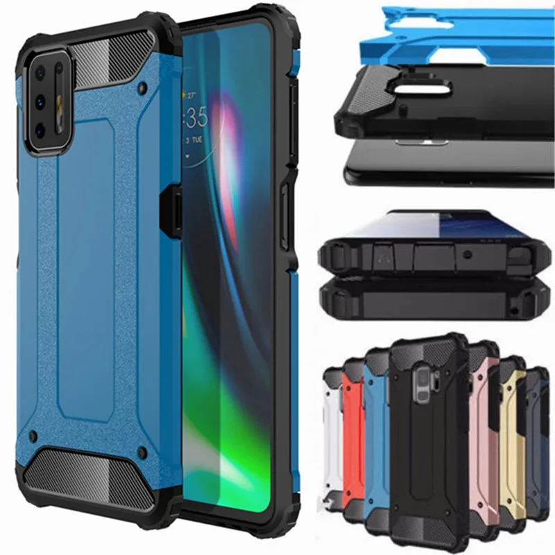 Чехол для Motorola G9 Plus резиновый армированный гибридный жесткий чехол Moto G8 Play P40 Power E7