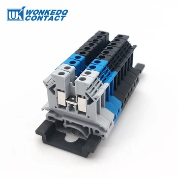 Din Rail Terminal Block UK-2.5B Wire Connector Connductor Universal Class Connector Screw Terminal Block Black UK2.5B 10Pcs
Din Rail Terminal Block UK-2.5B Wire Connector Connductor Universal Class Connector Screw Terminal Block Black UK2.5B 10Pcs