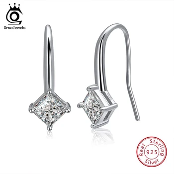 ORSA JEWELS Genuine 925 Sterling Silver Women Drop Earrings Prong Setting Square Cut AAA Zircon Fashion Earring Jewelry SE72 
ORSA JEWELS Genuine 925 Sterling Silver Women Drop Earrings Prong Setting Square Cut AAA Zircon Fashion Earring Jewelry SE72