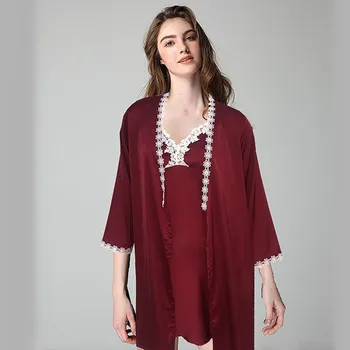 Navy Blue Bride Bridesmaid Wedding Robe Suit Sexy Lace Trim Women Kimono Bathrobe Gown Loose Casual Intimate Lingerie With Belt
Navy Blue Bride Bridesmaid Wedding Robe Suit Sexy Lace Trim Women Kimono Bathrobe Gown Loose Casual Intimate Lingerie With Belt