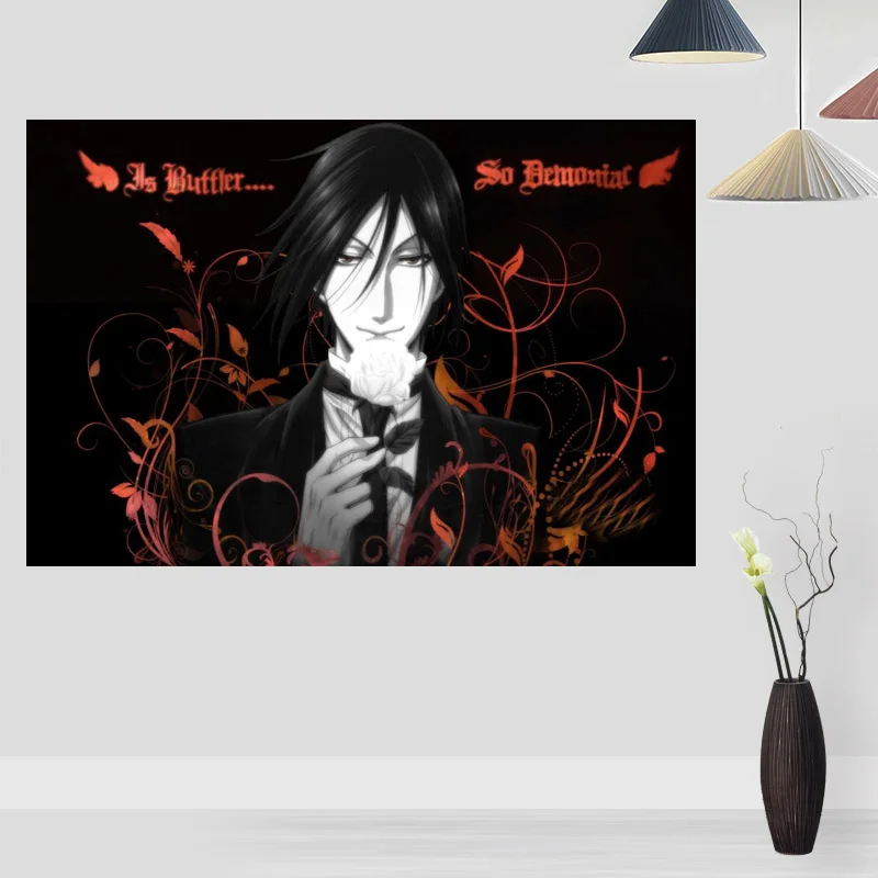 Плакат черный Батлер на заказ настенный аниме постер для гостиной