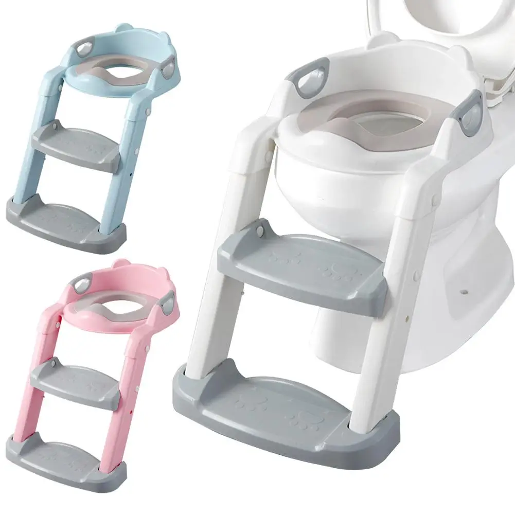Potty Training Toilet Chair Seat With Step Ladder Foldable Soft Padded Seat With Wide Step Safety Handles For Little Children
Potty Training Toilet Chair Seat With Step Ladder Foldable Soft Padded Seat With Wide Step Safety Handles For Little Children