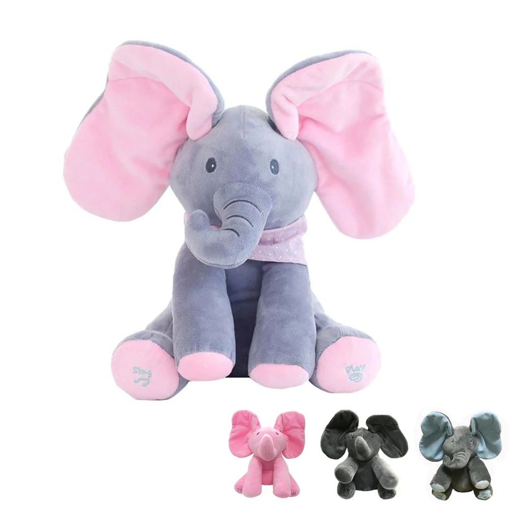 30cm Peek a Boo Elephant Plush Doll Electric Toy Talking Singing Musical Elephant
30cm Peek a Boo Elephant Plush Doll Electric Toy Talking Singing Musical Elephant