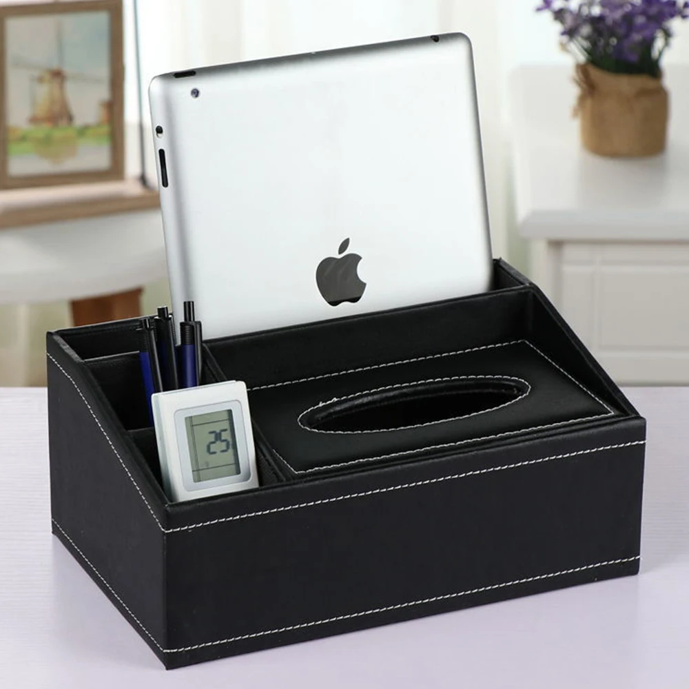 PU Leather Desk Organizer Remote Controller Holder Storage Box Container for Home and Office Use
PU Leather Desk Organizer Remote Controller Holder Storage Box Container for Home and Office Use