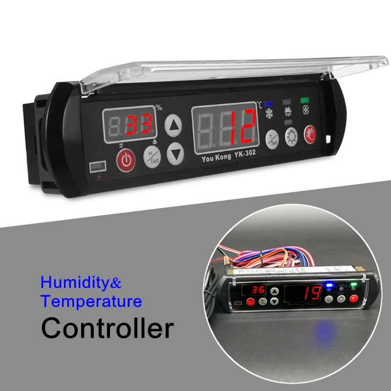 Digital Temperature Humidity Controller Thermostat Hygrostat Sensor YK-302
Digital Temperature Humidity Controller Thermostat Hygrostat Sensor YK-302