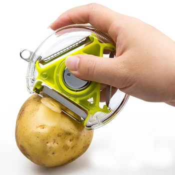 Rotary Peeler Multi-Function Three-In-One Peeler Fruit Peeler Peeling Potato Artifact Cut Cucumber Cutter Kitchen Gadget Tools 
Rotary Peeler Multi-Function Three-In-One Peeler Fruit Peeler Peeling Potato Artifact Cut Cucumber Cutter Kitchen Gadget Tools