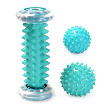 Hand Leg Back Pain Therapy Deep Tissue Trigger Point Recovery Plantar Fasciitis Foot Massage Roller with Spiky Massage Ball
Hand Leg Back Pain Therapy Deep Tissue Trigger Point Recovery Plantar Fasciitis Foot Massage Roller with Spiky Massage Ball