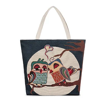 Canvas Cute Cartoon Floral Owls Print Shoulder Bag Retro Women Handbags Tote Big Capacity Shopping Bags SER88
Canvas Cute Cartoon Floral Owls Print Shoulder Bag Retro Women Handbags Tote Big Capacity Shopping Bags SER88