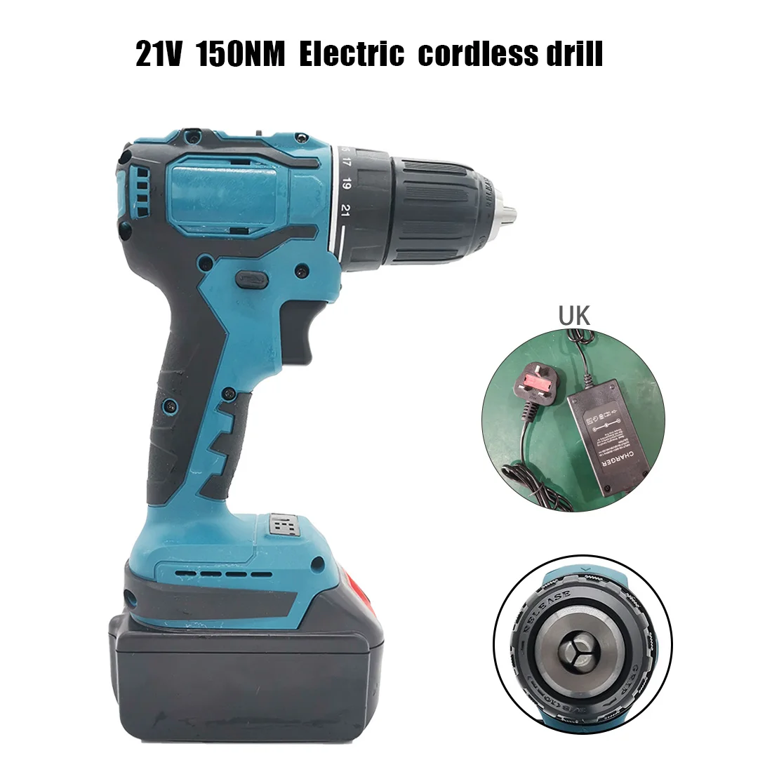18-21V 80-150Nm Cordless Brushless Electric Impact Drill Torque Screwdriver Tool Cordless Drill+Charger+Lithium-Ion Battery
18-21V 80-150Nm Cordless Brushless Electric Impact Drill Torque Screwdriver Tool Cordless Drill+Charger+Lithium-Ion Battery