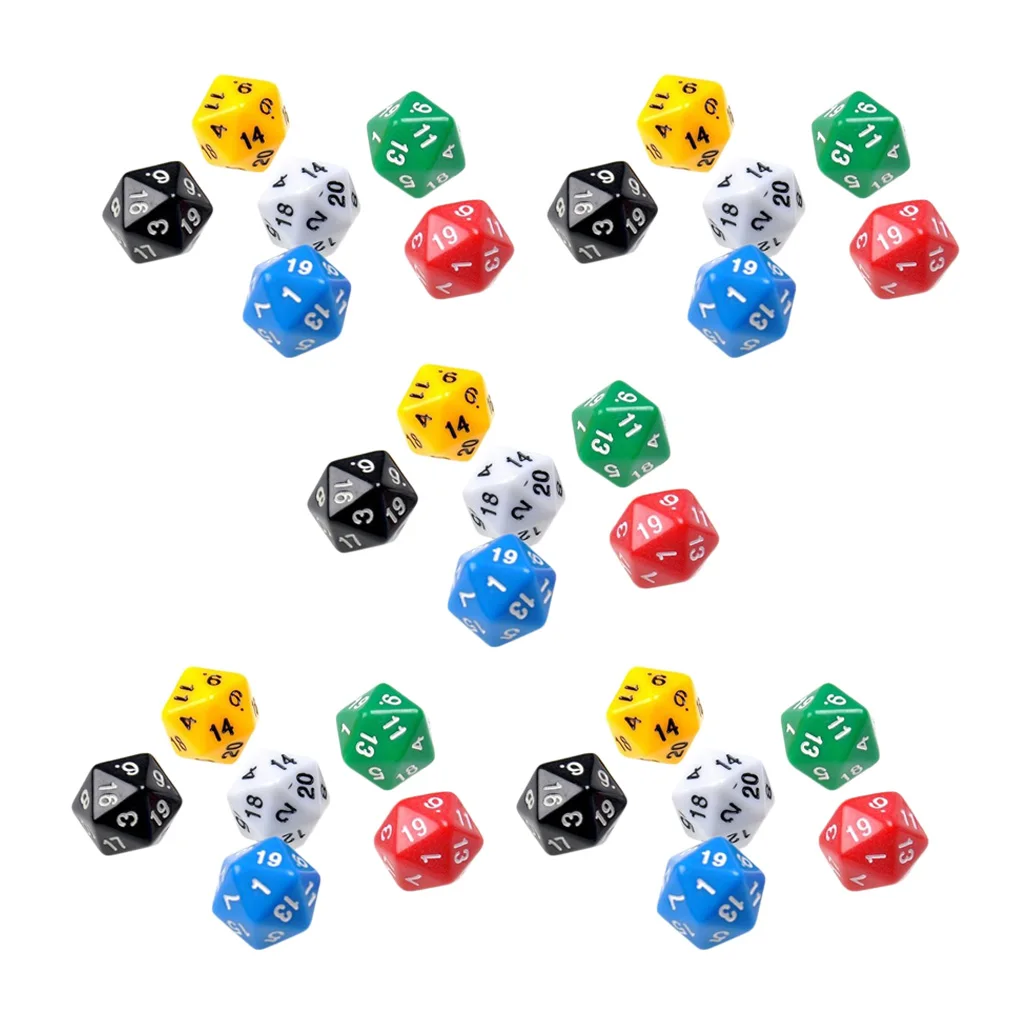 30x Colorful D20 Polyhedral Dices Set for RPG MTG Table Party Card Games 30x Colorful D20 Polyhedral Dices Set for RPG MTG Table Party Card Games