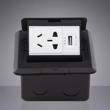 Black 5-hole Flooring Socket with USB 1A Slow Pop-up 2-3 Ground Plug Waterproofing Home Improvement Electric Outlet 
Black 5-hole Flooring Socket with USB 1A Slow Pop-up 2-3 Ground Plug Waterproofing Home Improvement Electric Outlet