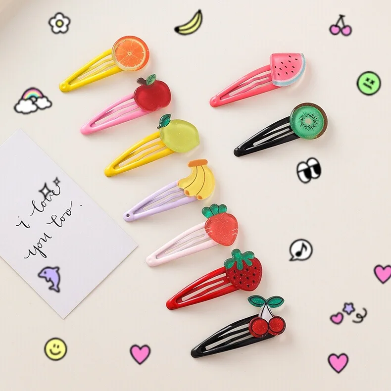 1PCs Fresh Fruit Girls Hairpins Mini Cute Pin Hair Clips for Girls Hair Accessories Kids Hair Pin Clip Headdress Gift Headwear
1PCs Fresh Fruit Girls Hairpins Mini Cute Pin Hair Clips for Girls Hair Accessories Kids Hair Pin Clip Headdress Gift Headwear