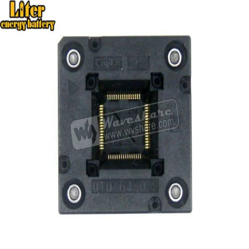 QFP64 TQFP64 LQFP64 PQFP64 OTQ-64-0.4-01 Enplas QFP IC тестовая сгорающая розетка 0 4 мм шаг | Компьютеры и