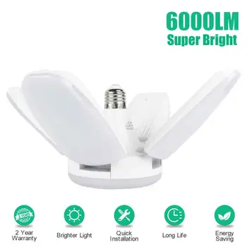 LED Light Bulb E27 Fan Blade 45W 60W LED Folding AC85-265V Adjustable Ceiling Lamp Home Energy Saving Lights
LED Light Bulb E27 Fan Blade 45W 60W LED Folding AC85-265V Adjustable Ceiling Lamp Home Energy Saving Lights