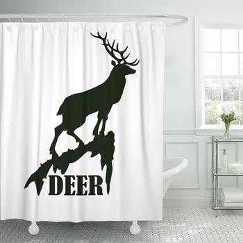 Deer Rock Silhouette of Standing Cliff in Profile Such Shower Curtain Waterproof Polyester Fabric 60 x 72 Inches Set with Hooks
Deer Rock Silhouette of Standing Cliff in Profile Such Shower Curtain Waterproof Polyester Fabric 60 x 72 Inches Set with Hooks