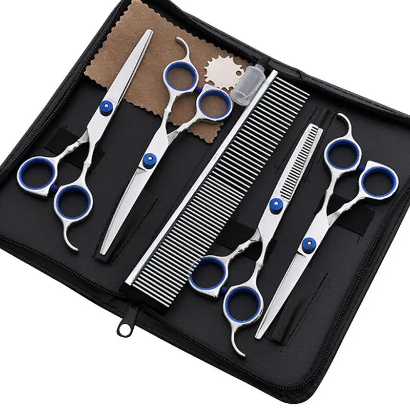 6" Stainless Steel Pet Dog Gromming Scissors Up Down Curved Shears Sharp Edge Animals Cat Hair Cutting Barber Cutting Tools Kit
6" Stainless Steel Pet Dog Gromming Scissors Up Down Curved Shears Sharp Edge Animals Cat Hair Cutting Barber Cutting Tools Kit