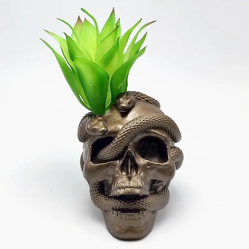 Exquisite double snake skull vase silicone mold diy concrete resin plaster ashtray mold interior decoration tool
Exquisite double snake skull vase silicone mold diy concrete resin plaster ashtray mold interior decoration tool