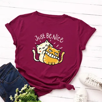 Plus Size S-5XL Lovely Cat Print T Shirt Women 100% Cotton O Neck Short Sleeve Summer T-Shirt Tops Women Shirts Female
Plus Size S-5XL Lovely Cat Print T Shirt Women 100% Cotton O Neck Short Sleeve Summer T-Shirt Tops Women Shirts Female