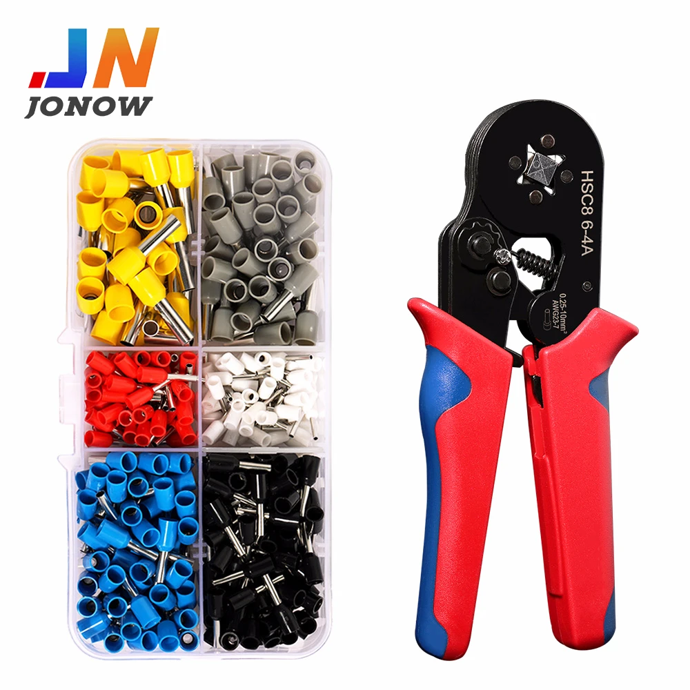 340PCS VE tubular crimp terminal wire connector electrical kit cold pressed square pin type Box-packed 6-4A crimping pliers set
340PCS VE tubular crimp terminal wire connector electrical kit cold pressed square pin type Box-packed 6-4A crimping pliers set