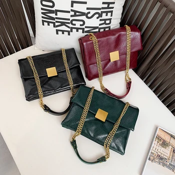 Fashion Messenger Bag Women Crossbody Bag Chain Shoulder Handbag Women Totes Vintage Sling Bag Solid PU Leather Bag Totes
Fashion Messenger Bag Women Crossbody Bag Chain Shoulder Handbag Women Totes Vintage Sling Bag Solid PU Leather Bag Totes