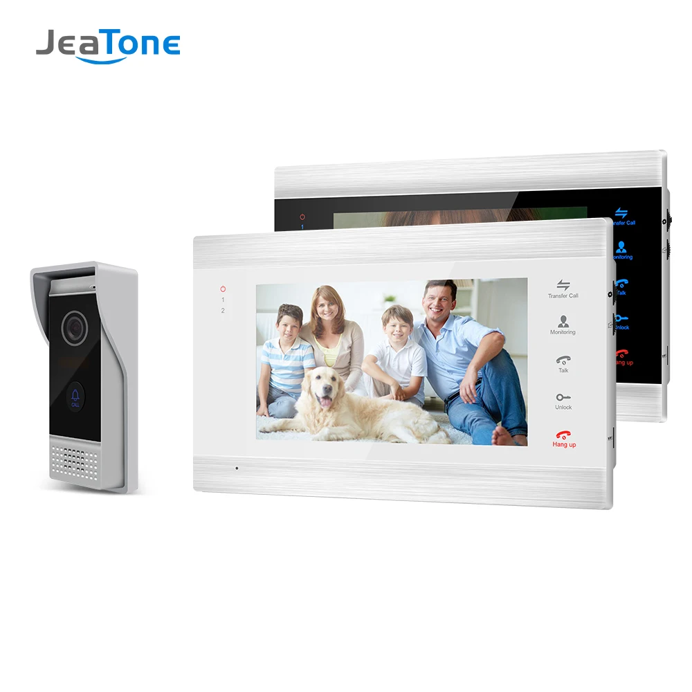 Jeatone 7 Inch TFT Wired Smart Video Doorbell Intercom System with 2 Night Vision Monitor + 1x1200TVL Rainproof Door Phone
Jeatone 7 Inch TFT Wired Smart Video Doorbell Intercom System with 2 Night Vision Monitor + 1x1200TVL Rainproof Door Phone