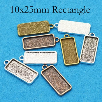 50 pcs- 10x25mm Pendant Tray, Alloy Rectangle Pendant Bezel Blanks, Cabochon Setting Base - Silver Plated, Antique Bronze Copper
50 pcs- 10x25mm Pendant Tray, Alloy Rectangle Pendant Bezel Blanks, Cabochon Setting Base - Silver Plated, Antique Bronze Copper