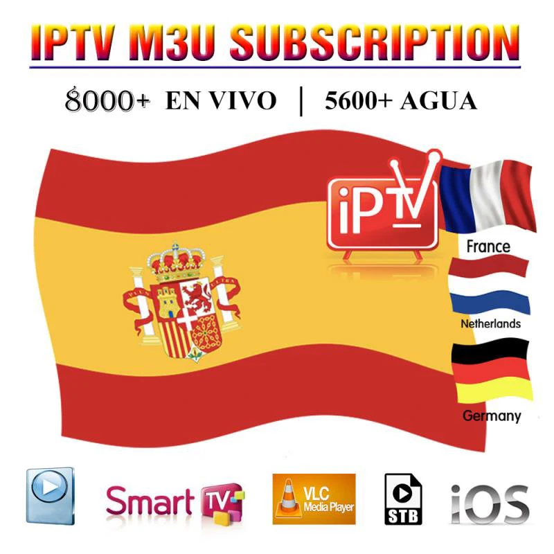 12 month Spain IPTV m3u Subscription With Spanish Portugal Dutch Channels Live TV enigma2 code VLC Smart TV Box
12 month Spain IPTV m3u Subscription With Spanish Portugal Dutch Channels Live TV enigma2 code VLC Smart TV Box