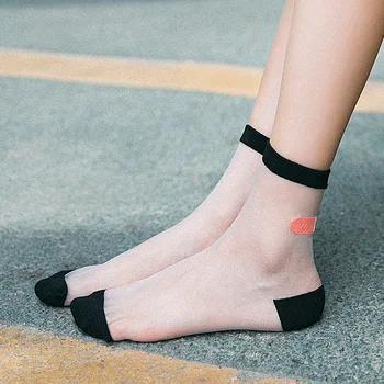 Women's Ultrathin Transparent Creative Personality Socks meias Cartoon Heels Bandage Series Glass Silk Mesh Socks Japan Harajuku
Women's Ultrathin Transparent Creative Personality Socks meias Cartoon Heels Bandage Series Glass Silk Mesh Socks Japan Harajuku