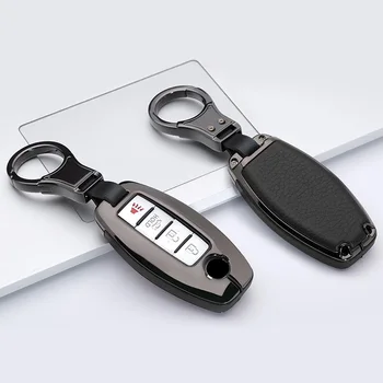 Remote Key Fob Metal Leather Cover Case Keychain For Infiniti Nissan Keys Cases Car Replacements Decor
Remote Key Fob Metal Leather Cover Case Keychain For Infiniti Nissan Keys Cases Car Replacements Decor