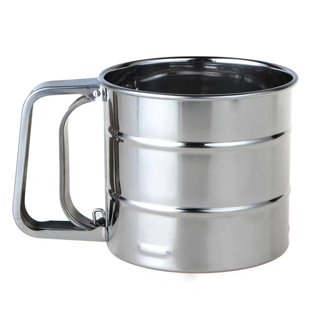 Flour Sifter Portable Stainless Steel Creative Practical Handle Flour Strainer Bakery Restaurant Kitchen Baking Household Tool
Flour Sifter Portable Stainless Steel Creative Practical Handle Flour Strainer Bakery Restaurant Kitchen Baking Household Tool