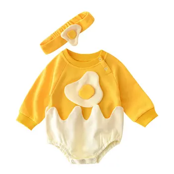 0-24Months New born infant baby Girls Long Sleeve Egg decor Bodysuits + Headband 2pcs Set Spring Autumn Clothes
0-24Months New born infant baby Girls Long Sleeve Egg decor Bodysuits + Headband 2pcs Set Spring Autumn Clothes
