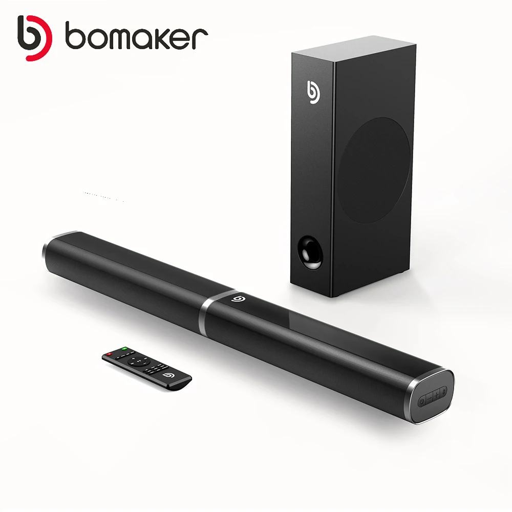 Звуковая панель BOMAKER 190 Вт 2 1 для ТВ домашний кинотеатр Bluetooth колонка звуковая