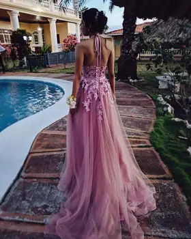 Women's Halter Prom Dresses Long 2020 Appliques Backless High Neck Evening Gown Formal Dress Robe Sirene Longue Gala Gowns
Women's Halter Prom Dresses Long 2020 Appliques Backless High Neck Evening Gown Formal Dress Robe Sirene Longue Gala Gowns