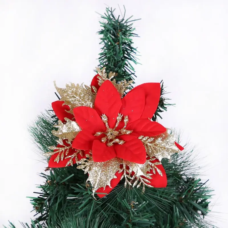 Artificial Glitter Flowers Ornament Hanging For Christmas Tree Decorations Christmas Home Party Ornements2
Artificial Glitter Flowers Ornament Hanging For Christmas Tree Decorations Christmas Home Party Ornements2