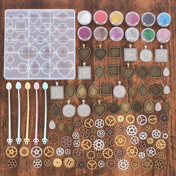 Silicone Mold Set For Resin Silicone Resin DIY Clay Epoxy Resin Casting Molds And Tools Set With A Black Storage Bag For Jewelry
Silicone Mold Set For Resin Silicone Resin DIY Clay Epoxy Resin Casting Molds And Tools Set With A Black Storage Bag For Jewelry